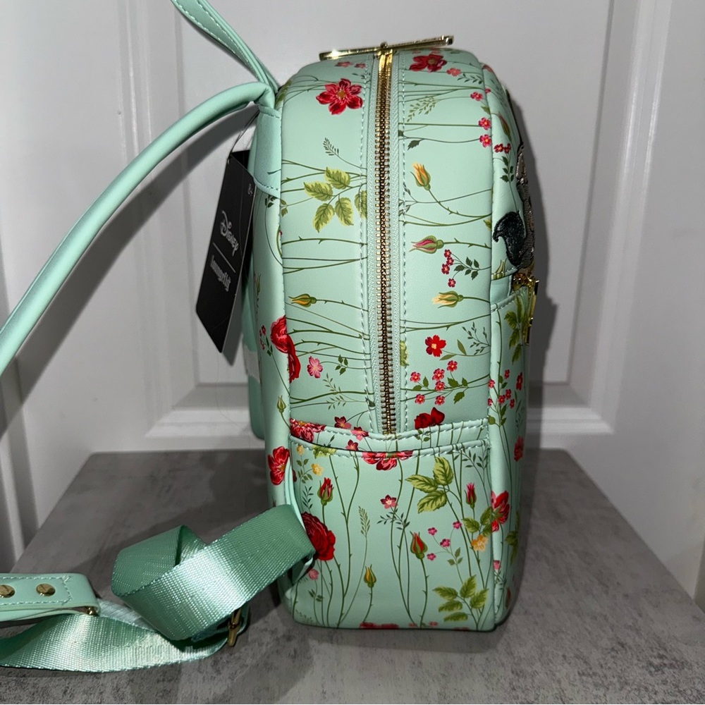 Loungefly Disney Peter Pan Tinkerbell & Lost Boys Floral Mini Backpack - Picture 2 of 6